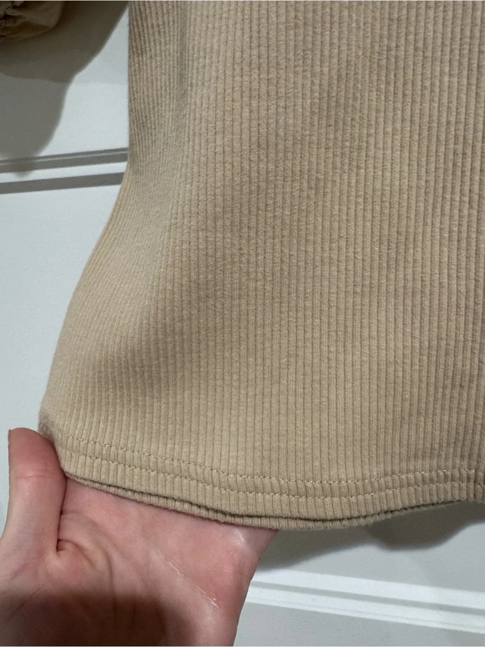 J. Crew Ribbed Puff Sleeve Henley Top